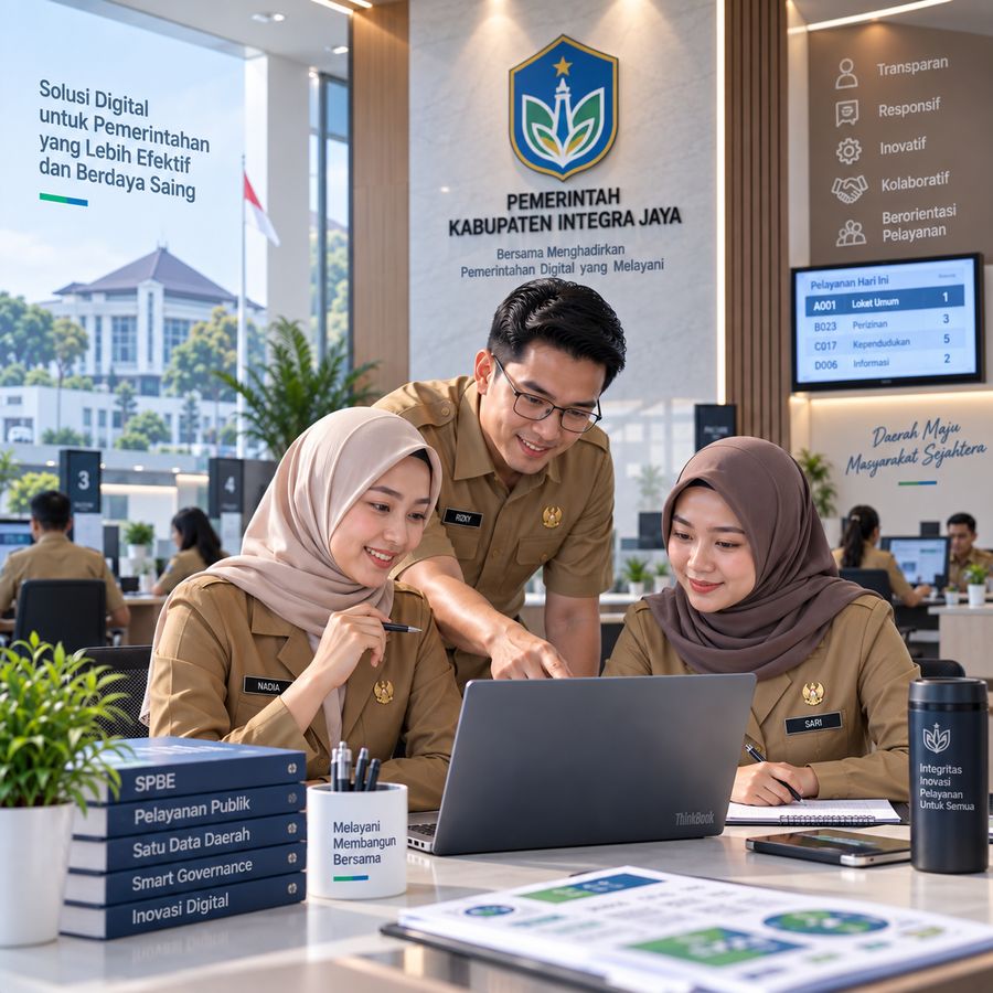 Aparatur pemerintah daerah berkolaborasi menggunakan aplikasi digital