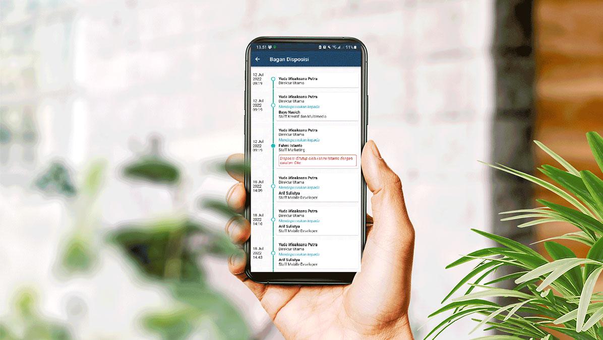 Mobile e-office Integra, Memudahkan Melakukan Disposisi Surat dan Memonitor Prosesnya