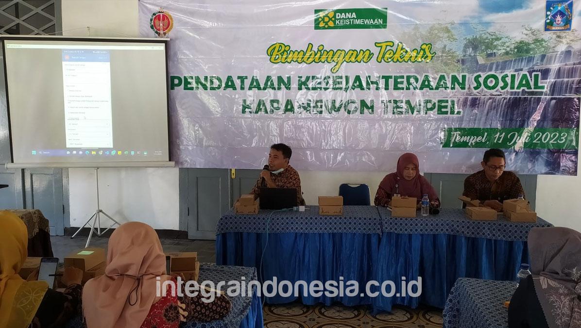 Bimbingan Teknis Pendataan Kesejahteraan Sosial Kapanewon Tempel