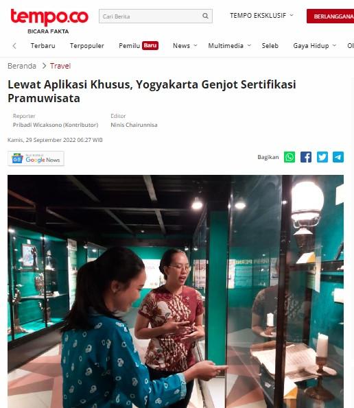 Aplikasi E-Sertifikasi Pramuwisata DIY