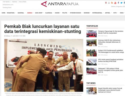 Pemkab Biak luncurkan layanan satu data terintegrasi kemiskinan-stunting