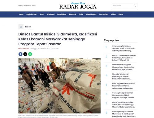 Dinas Sosial Kabupaten Bantul Inisiasi Sidamesra, Klasifikasi Kelas Ekomoni Masyarakat sehingga Program Tepat Sasaran