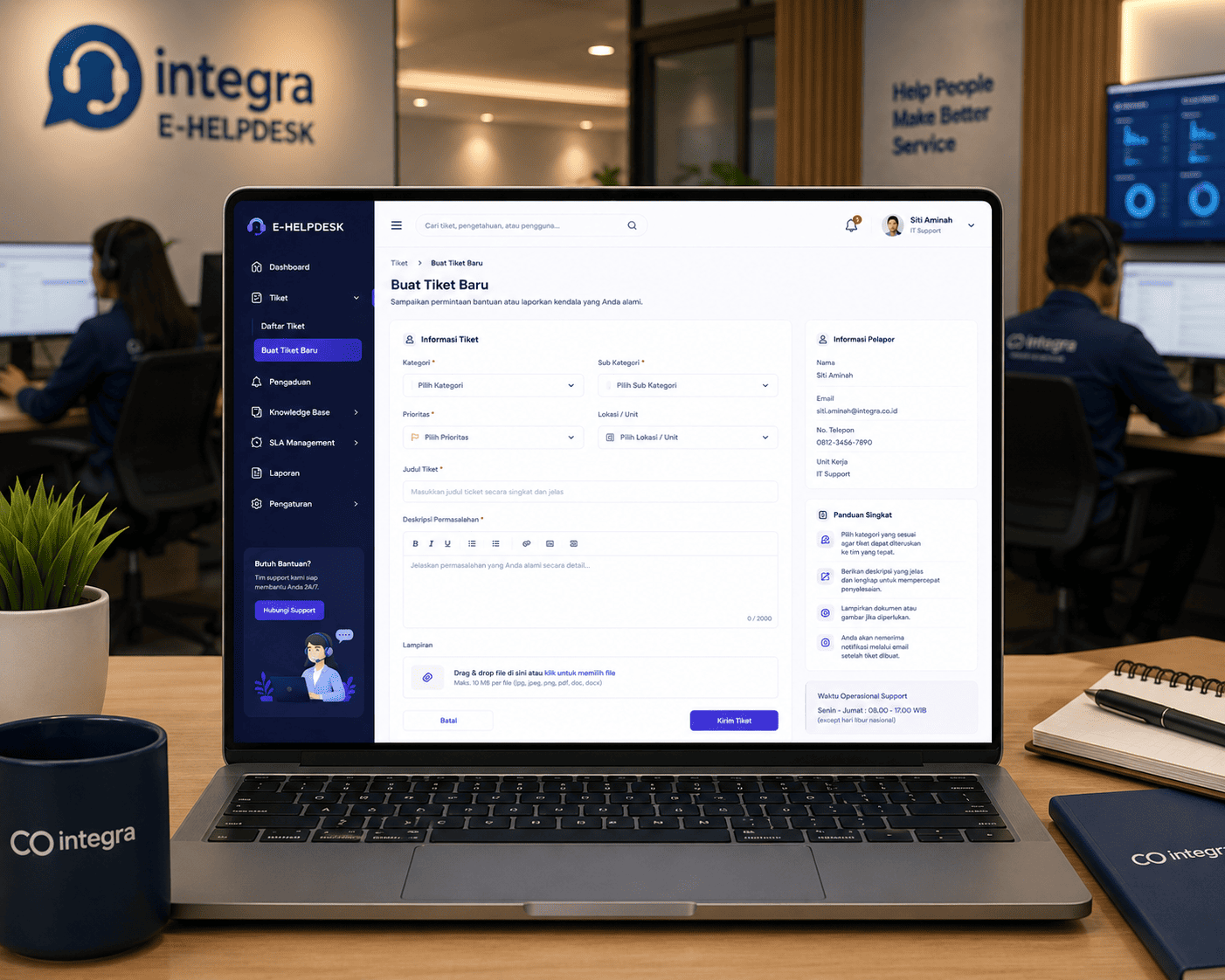 Integra Helpdesk Room Integra Helpdesk Room